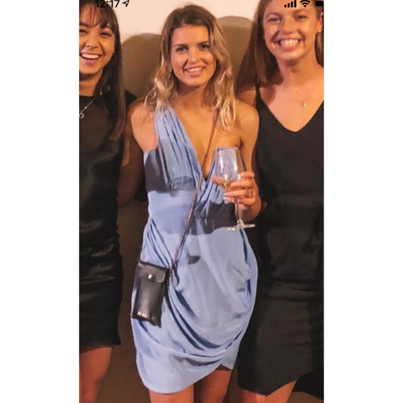 ZIMMERMANN One Shoulder Drape Dress Silk in Peach Coral *Size 2* - Picture 3 of 8